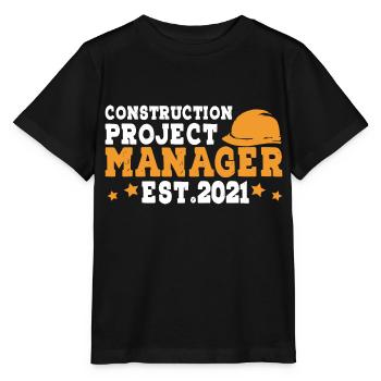 Construction Project Manager - Stanley/Stella MINI CREATOR Kids’ T-Shirt - black - Front - Mikhail (115cm)
