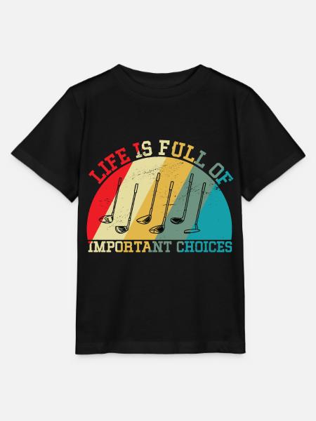 Important Choice Golf - Stanley/Stella Kinder T-Shirt MINI CREATOR  - Schwarz