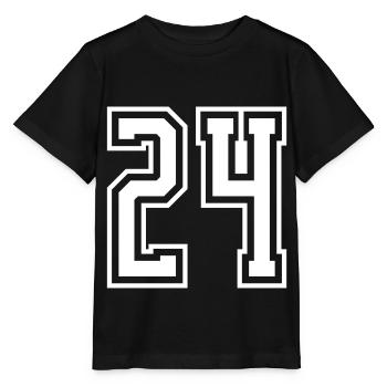 24 Numéro de numéro - T-shirt bio MINI CREATOR Stanley/Stella Enfant - noir - Devant - Mikhail (115cm)