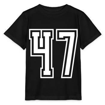 47 Numéro de numéro - T-shirt bio MINI CREATOR Stanley/Stella Enfant - noir - Devant - Mikhail (115cm)