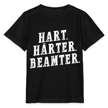 Hart Härter Beamter - Beamten Geschenk - Stanley/Stella Kinder T-Shirt MINI CREATOR  - Schwarz - Vorne - Mikhail (115cm)
