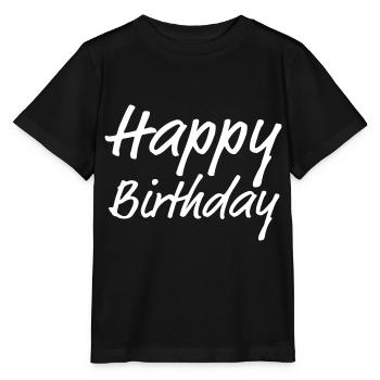 Happy Birthday Greeting Birthday Gift - Stanley/Stella MINI CREATOR Kids’ T-Shirt - black - Front - Mikhail (115cm)