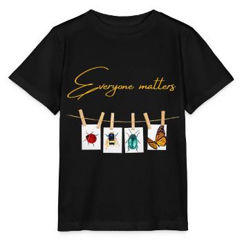 Everyone matters - Stanley/Stella MINI CREATOR Kids’ T-Shirt - black - Front - Mikhail (115cm)