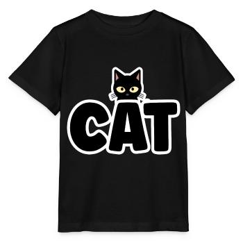 Mignon Chat Motif Chat Chat Gueule de Bois - T-shirt bio MINI CREATOR Stanley/Stella Enfant - noir - Devant - Mikhail (115cm)