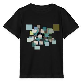 Cubes psychédéliques - T-shirt bio MINI CREATOR Stanley/Stella Enfant - noir - Devant - Mikhail (115cm)
