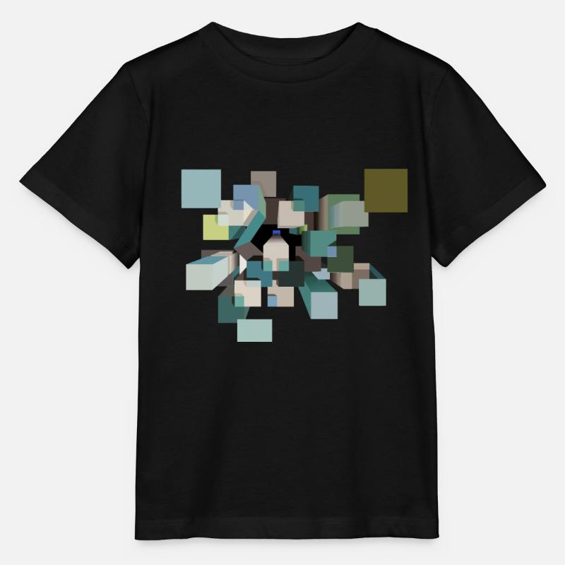 Cubes psychédéliques - T-shirt bio MINI CREATOR Stanley/Stella Enfant - noir