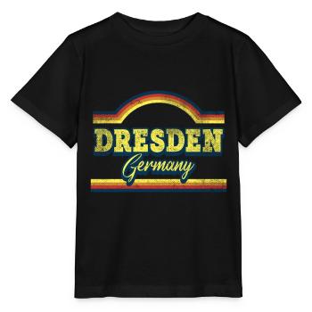 Dresden Germany City Font Vintage Retro - Stanley/Stella MINI CREATOR Kids’ T-Shirt - black - Front - Mikhail (115cm)