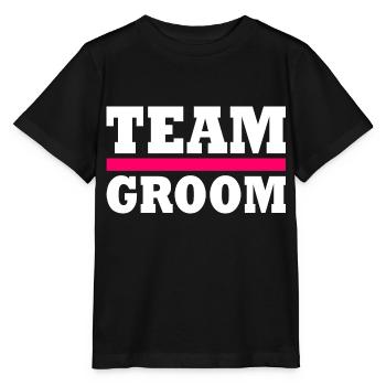 Team groom - Stanley/Stella MINI CREATOR Kids’ T-Shirt - black - Front - Mikhail (115cm)