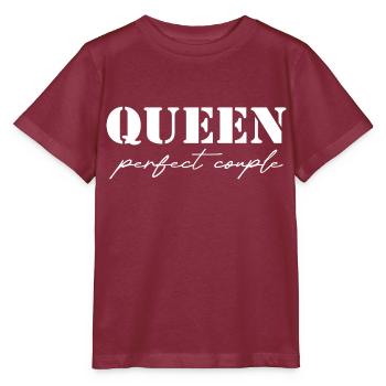 Cadeau Roi et Reine Reine blanc - T-shirt bio MINI CREATOR Stanley/Stella Enfant - bordeaux - Devant - Kain (125cm)