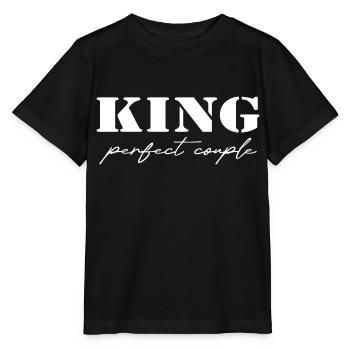 King and Queen King Geschenk white - Stanley/Stella Kinder T-Shirt MINI CREATOR  - Schwarz - Vorne - Mikhail (115cm)