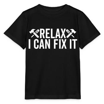 Entspann dich, ich kann es reparieren - Stanley/Stella Kinder T-Shirt MINI CREATOR  - Schwarz - Vorne - Mikhail (115cm)