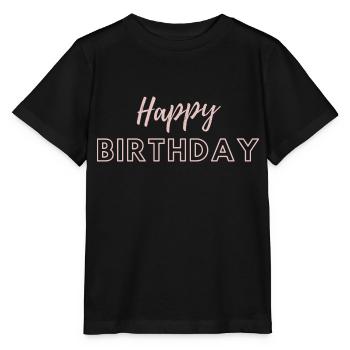 Happy Birthday - Stanley/Stella Kinder T-Shirt MINI CREATOR  - Schwarz - Vorne - Mikhail (115cm)