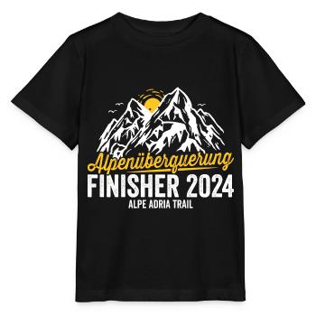 Alpenüberquerung 2024 Alpe Adria Trail Pilgerweg - Stanley/Stella Kinder T-Shirt MINI CREATOR  - Schwarz - Vorne - Mikhail (115cm)