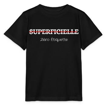 Zéro étiquette - T-shirt bio MINI CREATOR Stanley/Stella Enfant - noir - Devant - Mikhail (115cm)