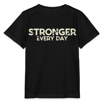 JEDEN TAG STÄRKER - Stanley/Stella Kinder T-Shirt MINI CREATOR  - Schwarz - Vorne - Mikhail (115cm)