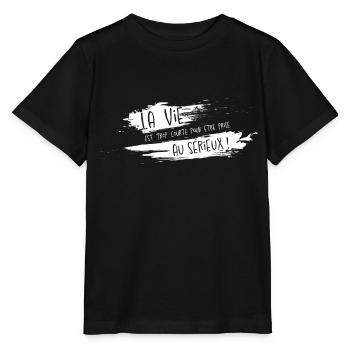 La vie - T-shirt bio MINI CREATOR Stanley/Stella Enfant - noir - Devant - Mikhail (115cm)