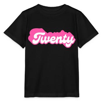 Twenty birthday - 20th birthday retro pink - Stanley/Stella MINI CREATOR Kids’ T-Shirt - black - Front - Mikhail (115cm)
