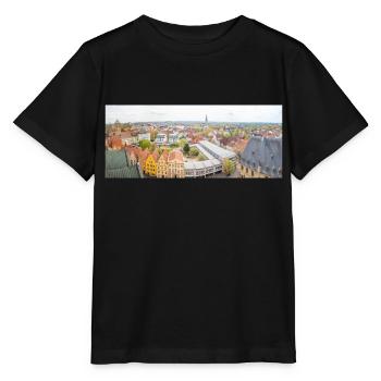 Altstadt Osnabrück Panoramablick von St. Marien - Stanley/Stella Kinder T-Shirt MINI CREATOR  - Schwarz - Vorne - Mikhail (115cm)