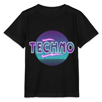 Techno - Stanley/Stella Kinder T-Shirt MINI CREATOR  - Schwarz - Vorne - Mikhail (115cm)