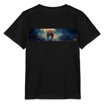 Apocalypse Monde Après L’Humanité Ours Géant - T-shirt bio MINI CREATOR Stanley/Stella Enfant - noir - Devant - Mikhail (115cm)