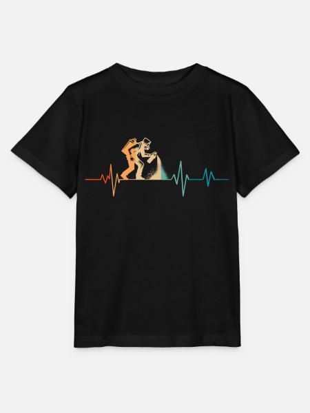 Retro Herzschlag Graffiti - Stanley/Stella Kinder T-Shirt MINI CREATOR - Schwarz