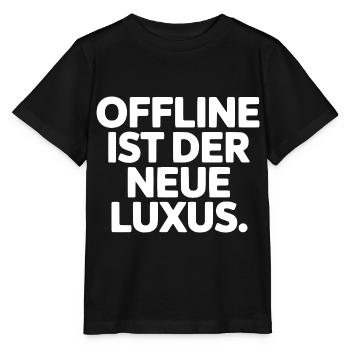 Statement: Offline ist Luxus - Stanley/Stella Kinder T-Shirt MINI CREATOR  - Schwarz - Vorne - Mikhail (115cm)