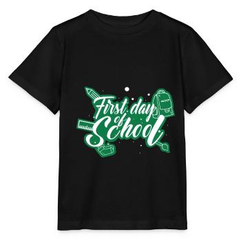 Scolarisation - premier jour d'école - T-shirt bio MINI CREATOR Stanley/Stella Enfant - noir - Devant - Mikhail (115cm)