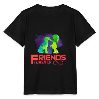 Chien amis pour toujours enfance - T-shirt bio MINI CREATOR Stanley/Stella Enfant - noir - Devant - Mikhail (115cm)