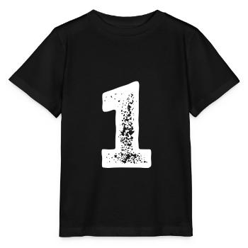 Erster Geburtstag, Nr. 1 für Jungen & Mädchen - Stanley/Stella Kinder T-Shirt MINI CREATOR  - Schwarz - Vorne - Mikhail (115cm)