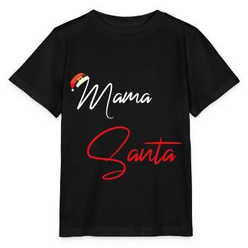Maman noël - T-shirt bio MINI CREATOR Stanley/Stella Enfant - noir - Devant - Mikhail (115cm)