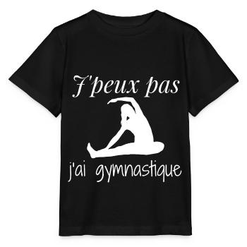 J peux pas j ai gymnastique - T-shirt bio MINI CREATOR Stanley/Stella Enfant - noir - Devant - Mikhail (115cm)
