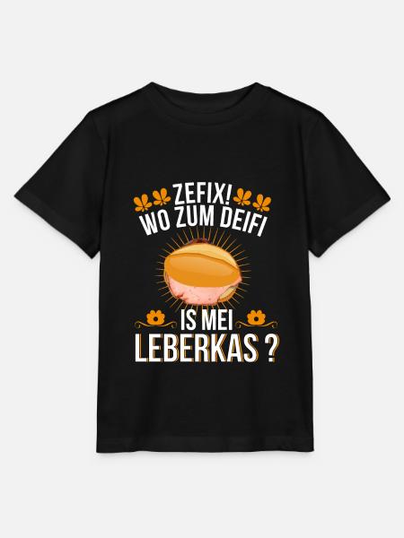 Bayern Leberkas Dialekt & Leberkäse Geschenk - Stanley/Stella Kinder T-Shirt MINI CREATOR - Schwarz