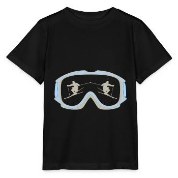 Ski Goggles Goggles Skier Snow - Stanley/Stella MINI CREATOR Kids’ T-Shirt - black - Front - Mikhail (115cm)