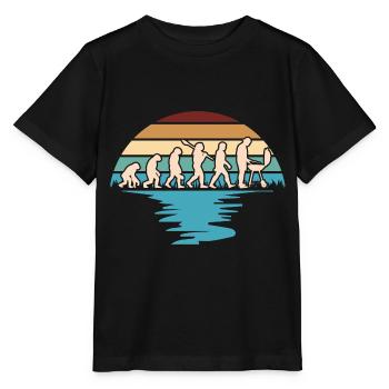 Grill Evolution Shirt - Neanderthals to Grillmei - Stanley/Stella MINI CREATOR Kids’ T-Shirt - black - Front - Mikhail (115cm)
