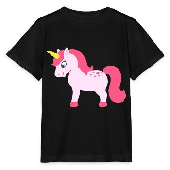 Licorne - licorne - T-shirt bio MINI CREATOR Stanley/Stella Enfant - noir - Devant - Mikhail (115cm)