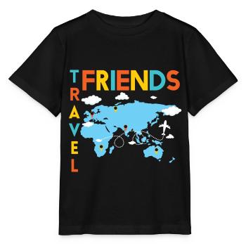 Voyage d’amis - Voyage voyage - T-shirt bio MINI CREATOR Stanley/Stella Enfant - noir - Devant - Mikhail (115cm)
