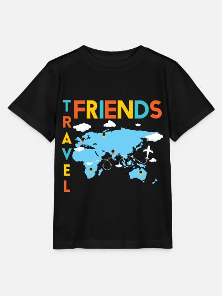 Voyage d’amis - Voyage voyage - T-shirt bio MINI CREATOR Stanley/Stella Enfant - noir