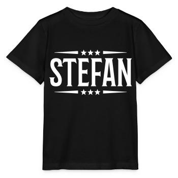 stefan name - Stanley/Stella Kinder T-Shirt MINI CREATOR  - Schwarz - Vorne - Mikhail (115cm)