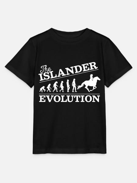Islander Evolution Shirt - Chevaux de chevaux islandais - T-shirt bio MINI CREATOR Stanley/Stella Enfant - noir