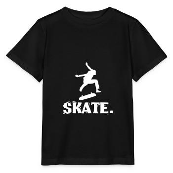 Kickflip Skater Skate Design Weiß - Stanley/Stella Kinder T-Shirt MINI CREATOR  - Schwarz - Vorne - Mikhail (115cm)