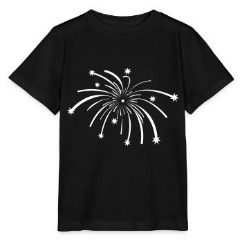 Feuerwerk Effekt Silvester - Stanley/Stella Kinder T-Shirt MINI CREATOR  - Schwarz - Vorne - Mikhail (115cm)