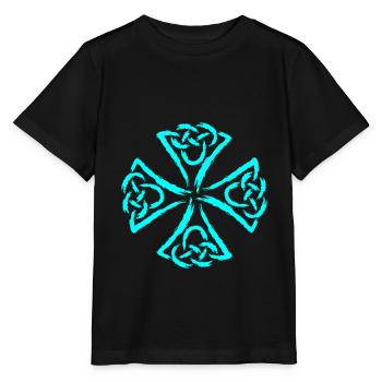 Symboles celtiques force courage - T-shirt bio MINI CREATOR Stanley/Stella Enfant - noir - Devant - Mikhail (115cm)