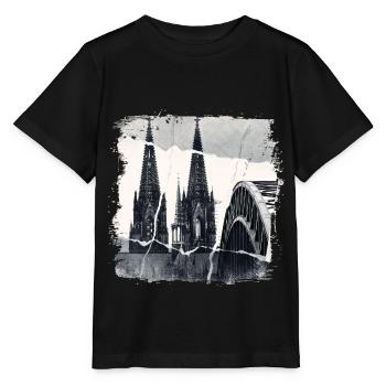 Cologne Allemagne Cologne Dom Cologne Ville Skyline - T-shirt bio MINI CREATOR Stanley/Stella Enfant - noir - Devant - Mikhail (115cm)
