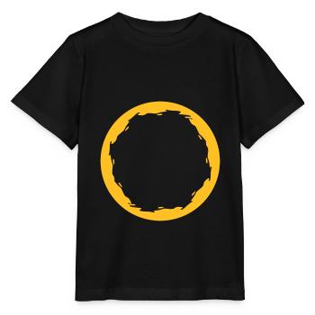 Kreis Rund Gelb - Stanley/Stella Kinder T-Shirt MINI CREATOR  - Schwarz - Vorne - Mikhail (115cm)