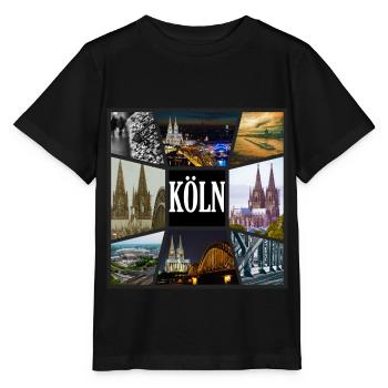 Kölner Dom Allemagne Cologne Skyline Ville - T-shirt bio MINI CREATOR Stanley/Stella Enfant - noir - Devant - Mikhail (115cm)