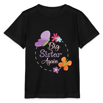 je vais de nouveau grand frère soeur bébé big - T-shirt bio MINI CREATOR Stanley/Stella Enfant - noir - Devant - Mikhail (115cm)
