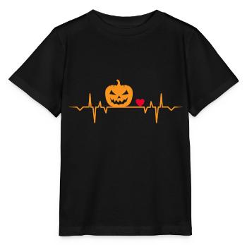 pumpkin citrouille visage de courge battement halloween - T-shirt bio MINI CREATOR Stanley/Stella Enfant - noir - Devant - Mikhail (115cm)