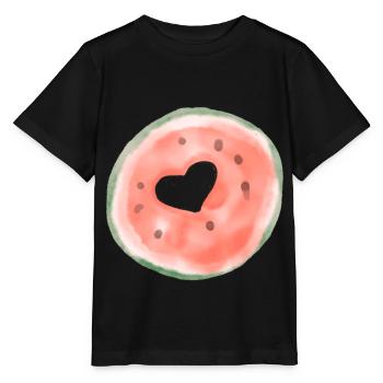 Melon Heart - Stanley/Stella MINI CREATOR Kids’ T-Shirt - black - Front - Mikhail (115cm)