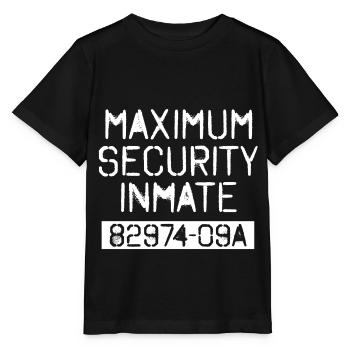 Halloween Prison Prison Costume Hommes Femmes Prisonnier - T-shirt bio MINI CREATOR Stanley/Stella Enfant - noir - Devant - Mikhail (115cm)
