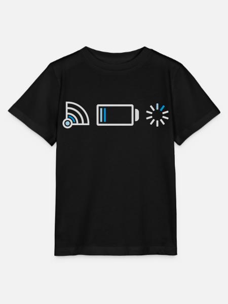 Internet keine Verbindung Batterie - Stanley/Stella Kinder T-Shirt MINI CREATOR - Schwarz